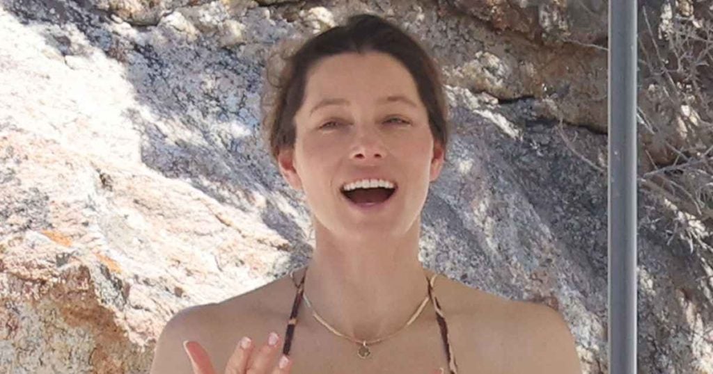 Jessica Biel Wows in Leopard Bikini on Vacation in Italy: Photos